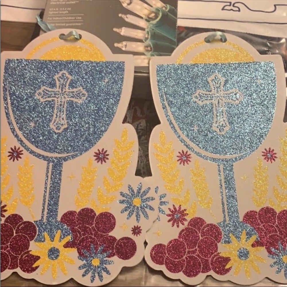 Glitter Communion Sign - 2 in total
